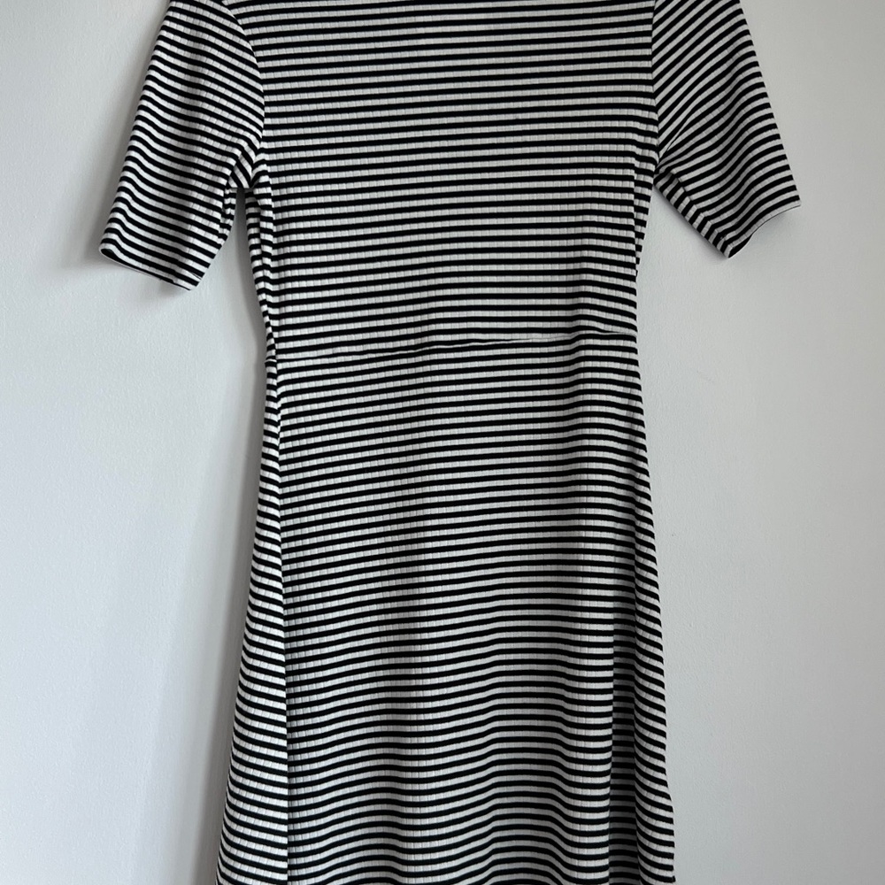 Black and White Striped Dress